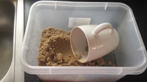Not that much sand, I know. But ideal for demonstration's purposes.